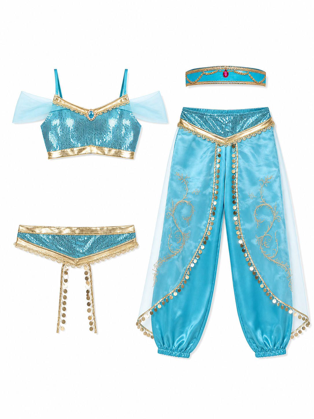 Themed Costume with Sequins and Harem Pants