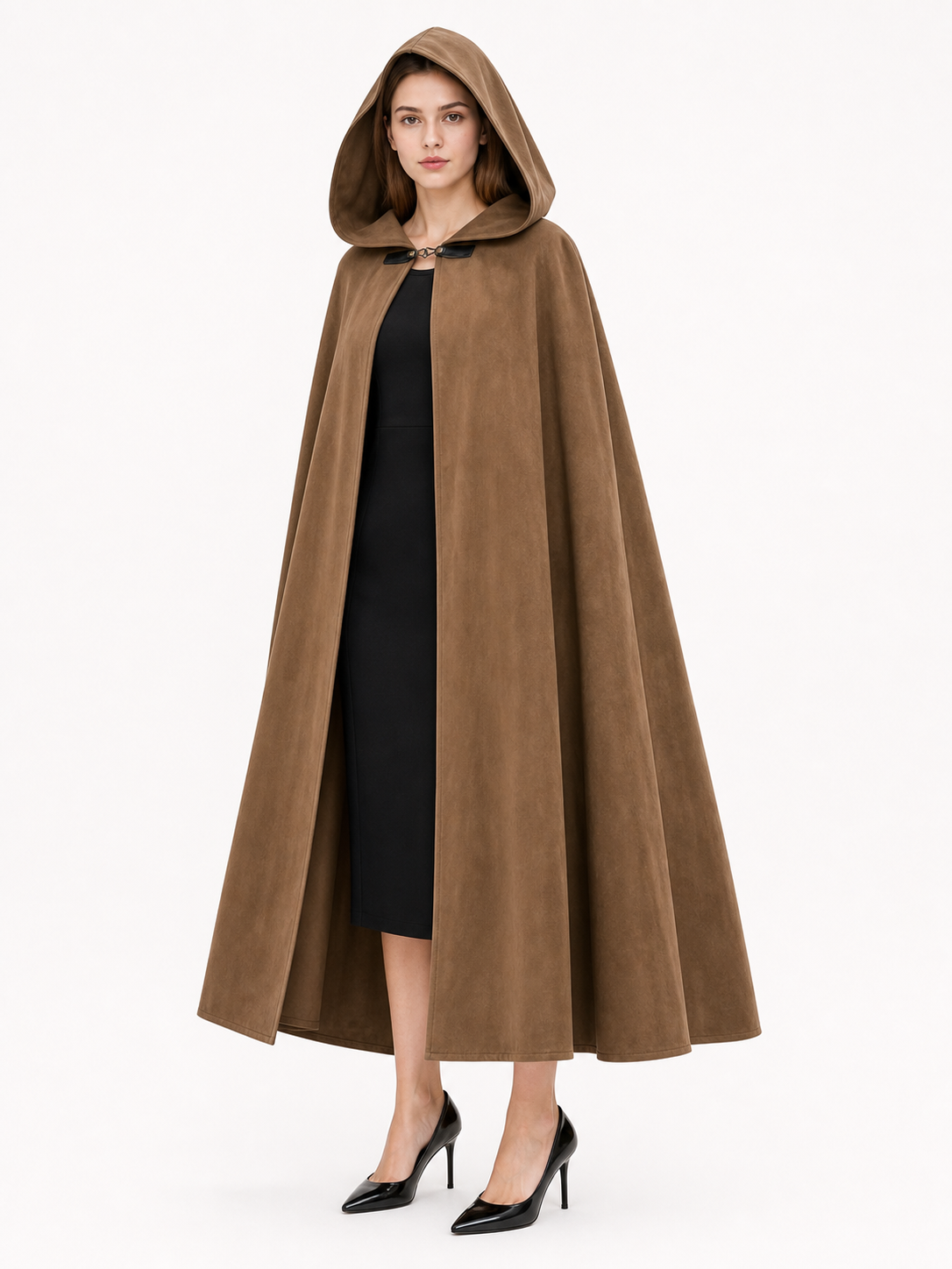 Brown Hooded Costume Cloak
