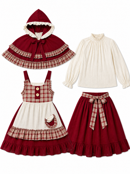 Little Red Riding Hood costume dress with hood