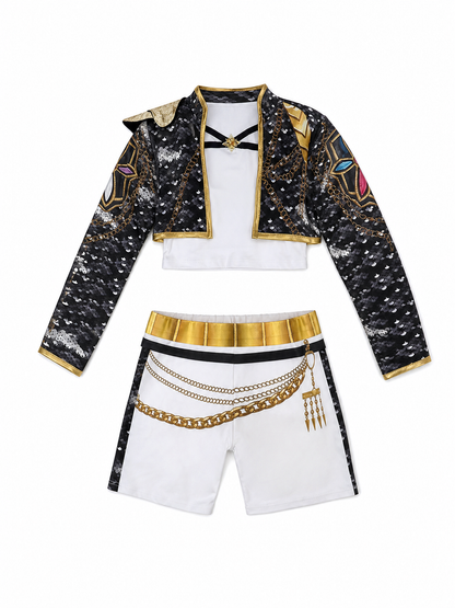 K-POP Cosplay Costume, Black and Gold Stage Set