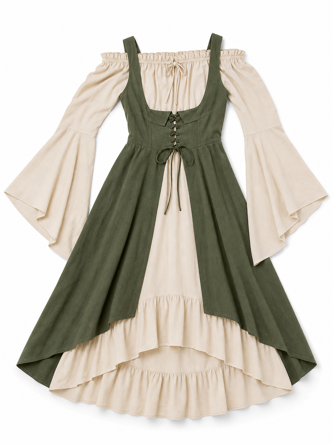 Medieval-Style Lace-Up Sundress