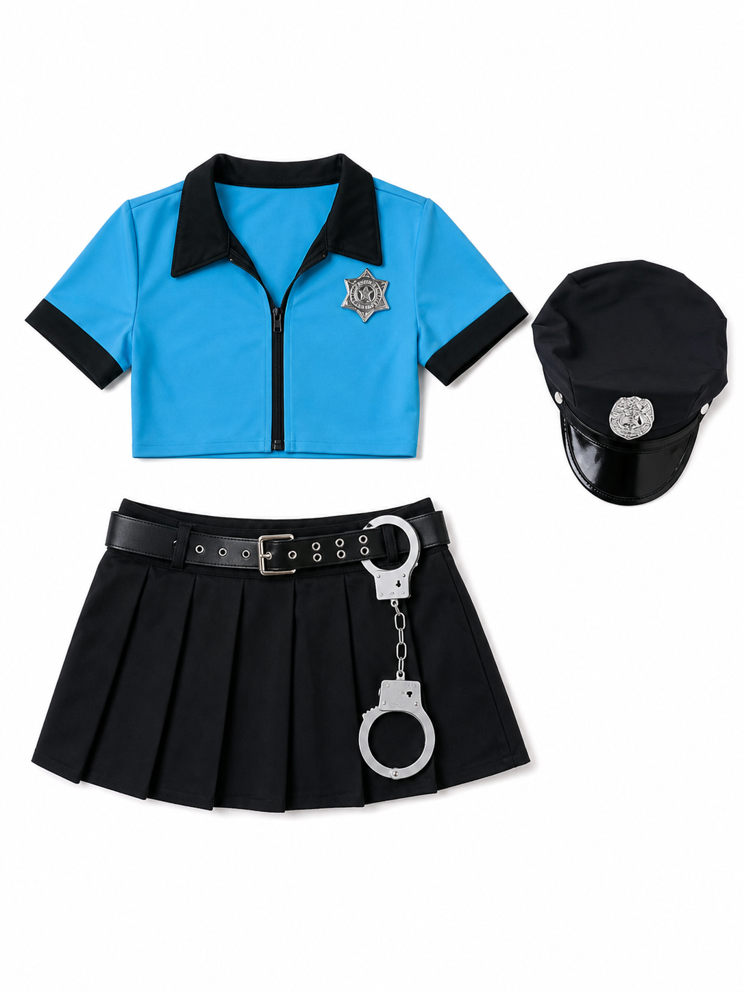 Police Costume for a Role-Play Look with Cap included items