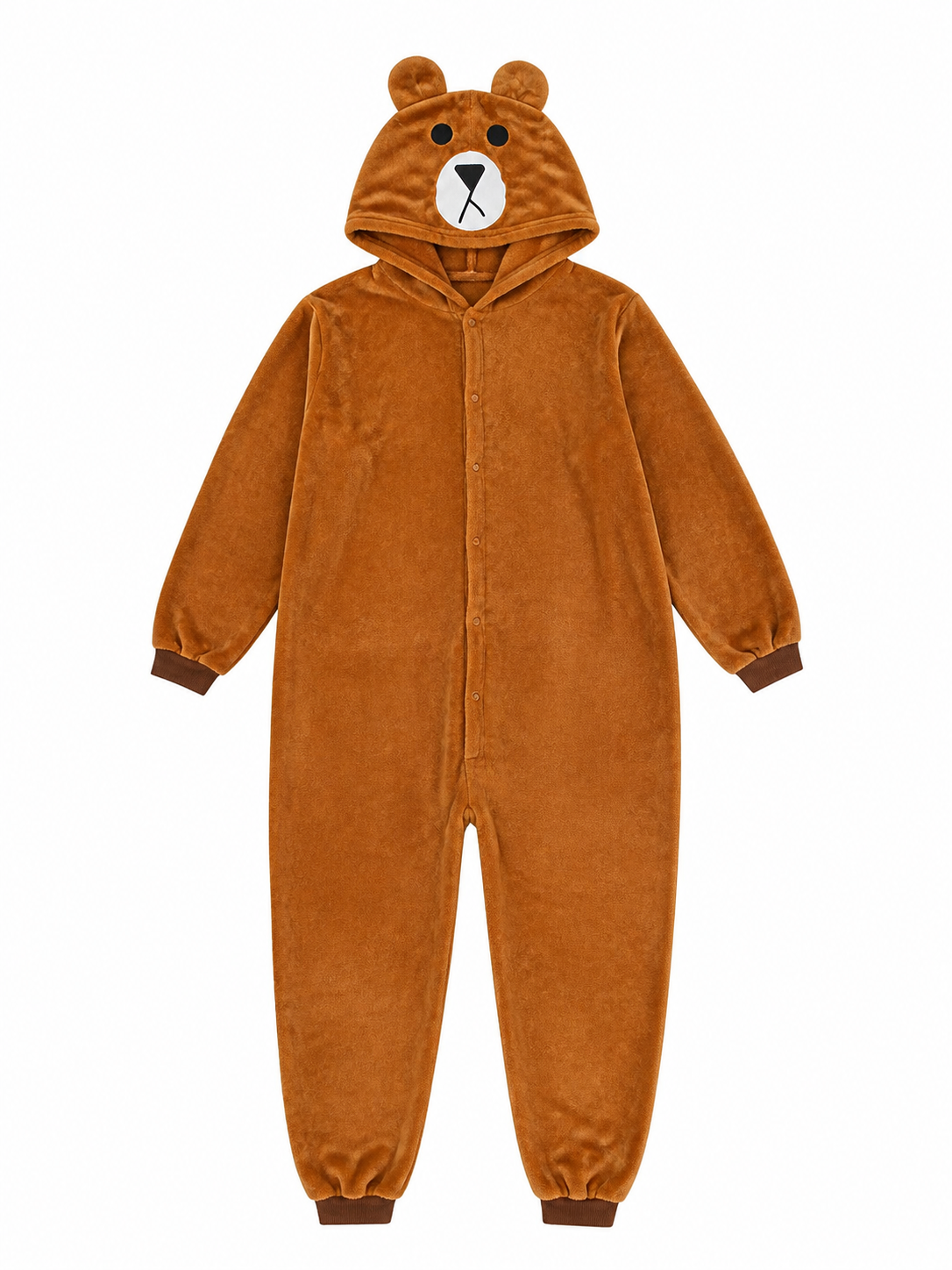 Plush Hooded Bear Kigurumi Jumpsuit