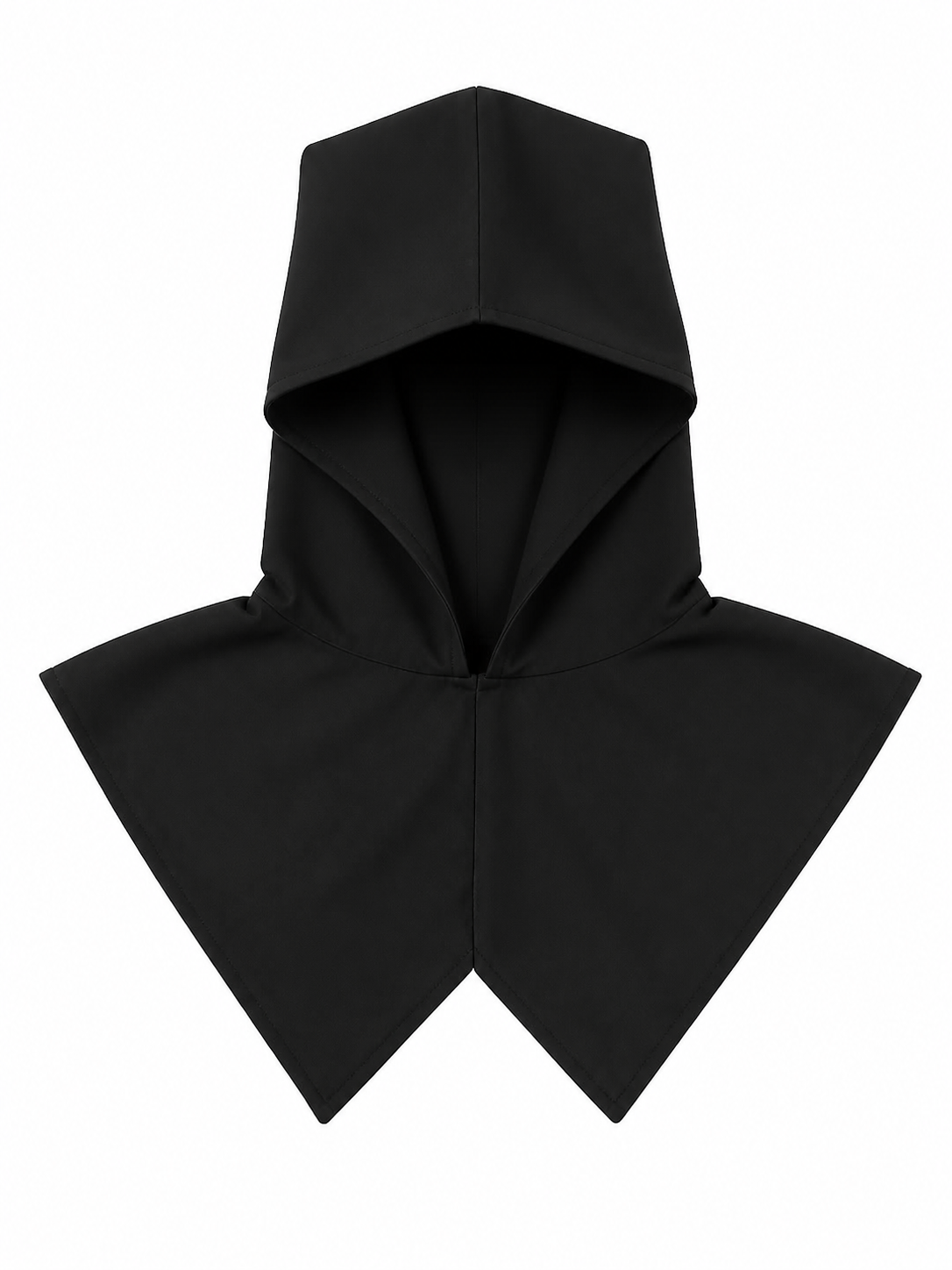 Black Triangular Hooded Cloak for Cosplay
