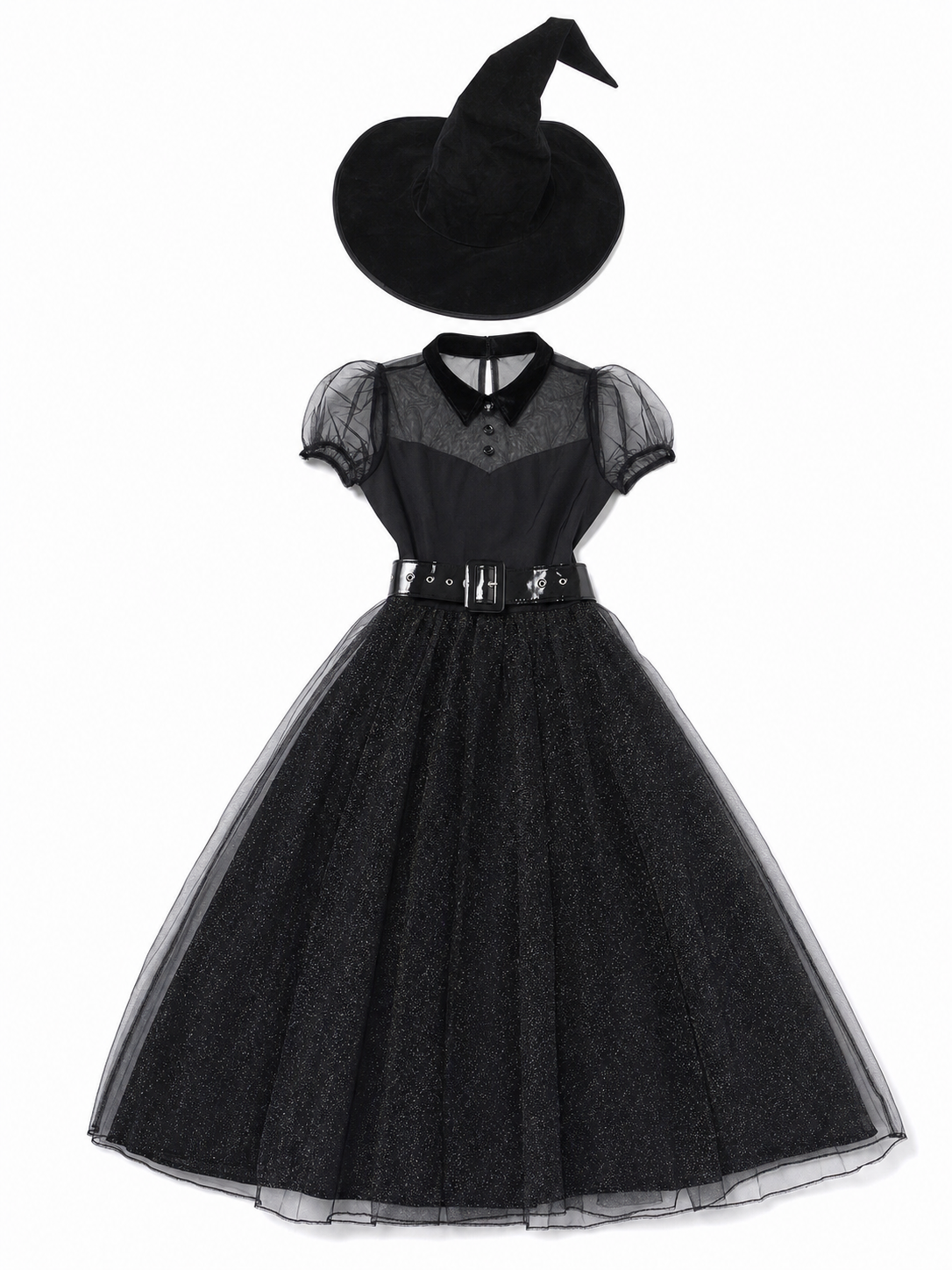 Halloween Costume with Dress and Hat