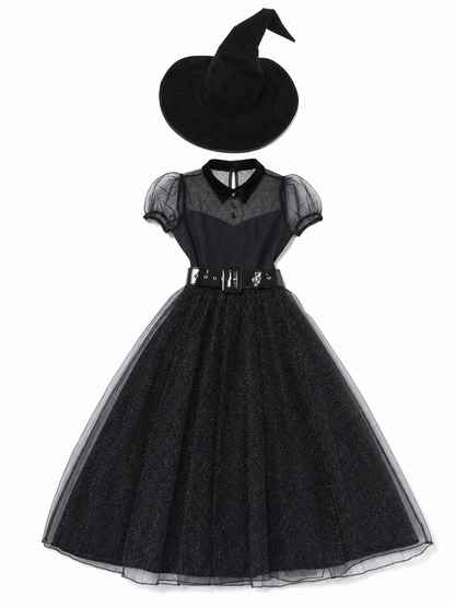 Halloween Costume with Dress and Hat