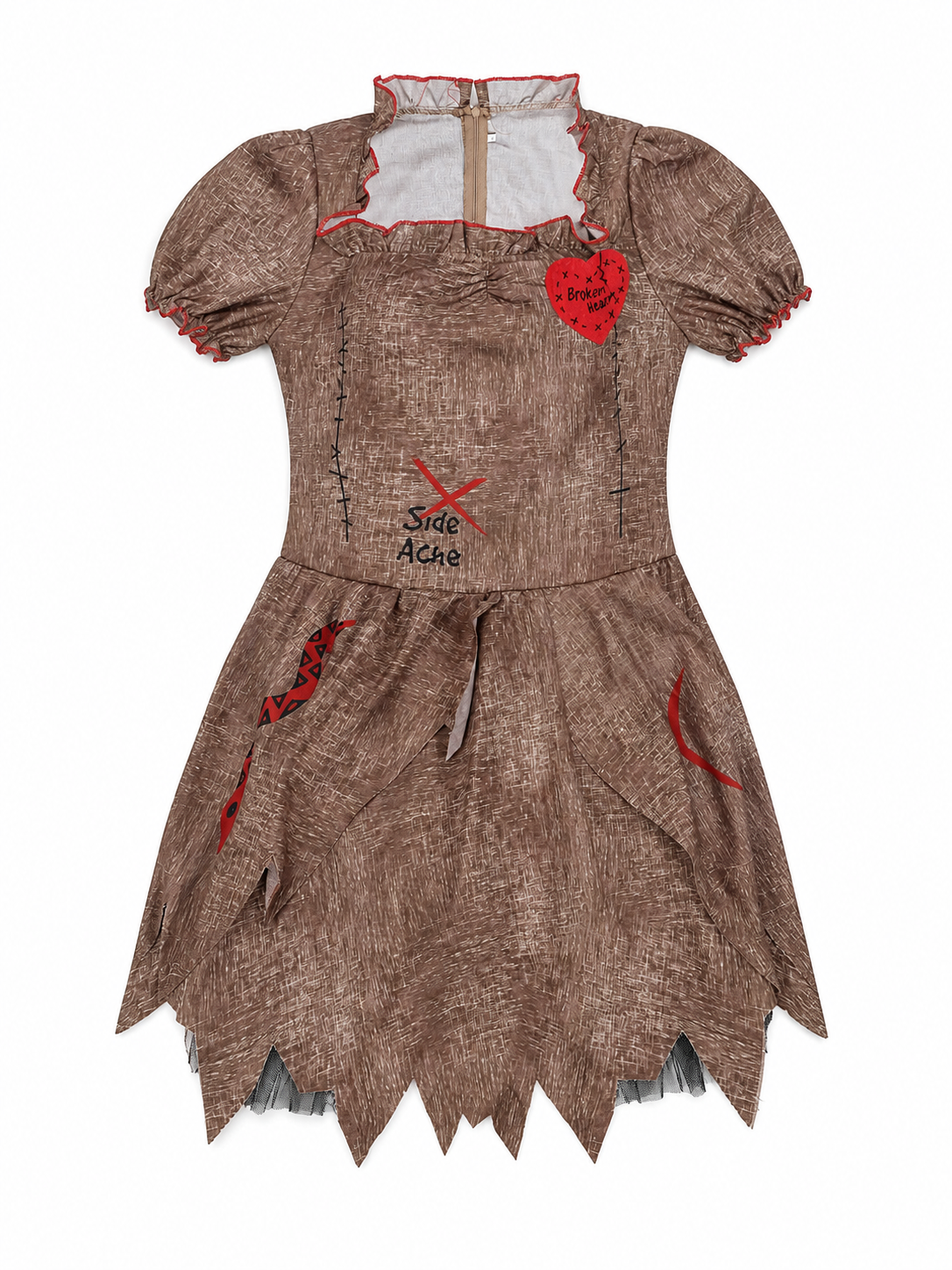 Halloween Costume Dress with Torn Hem
