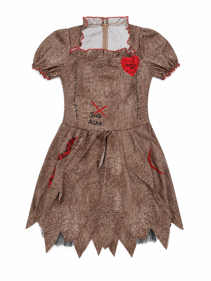 Halloween Costume Dress with Torn Hem
