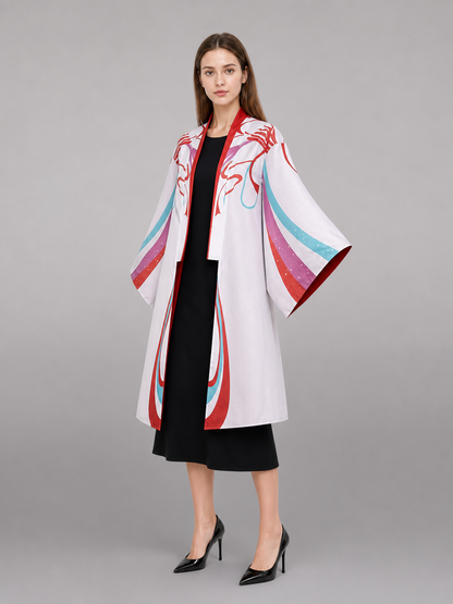 Multicolor Printed Carnival Cape for Cosplay