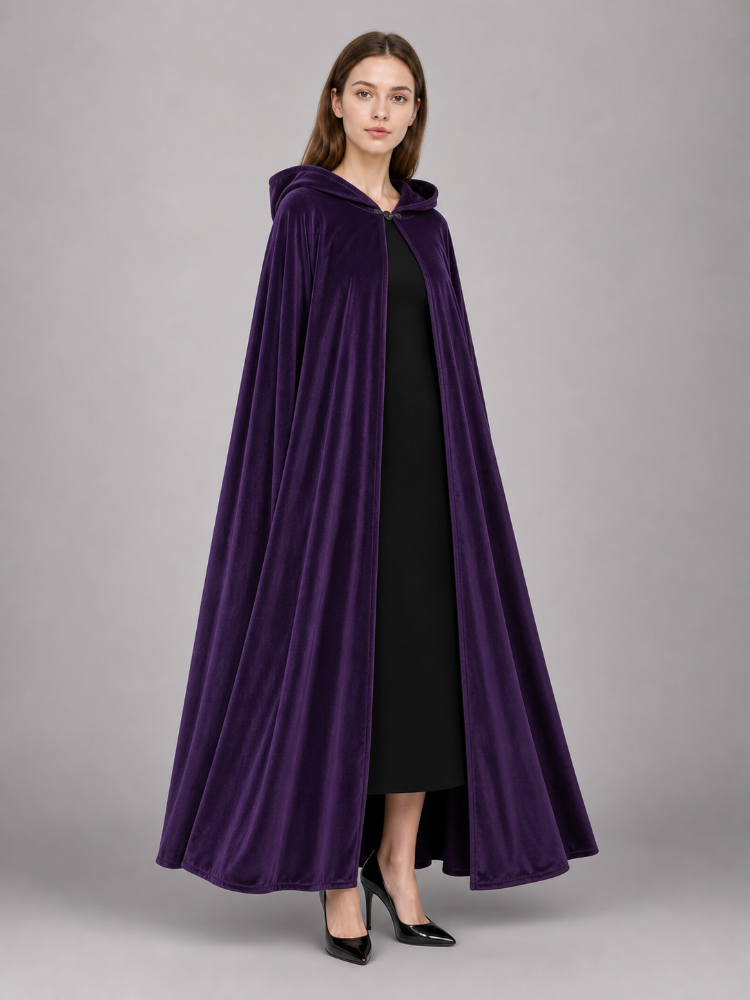 Purple Carnival Cloak with Hood