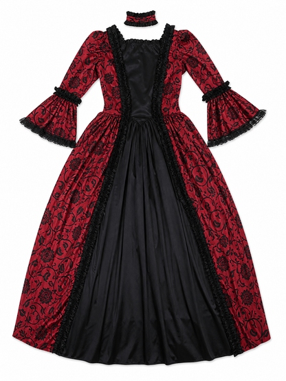 Long Gothic Victorian-Style Dress