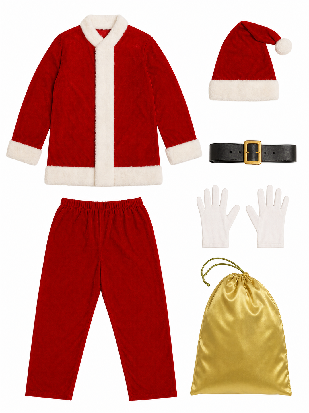 Gold Drawstring Gift Bag for Christmas