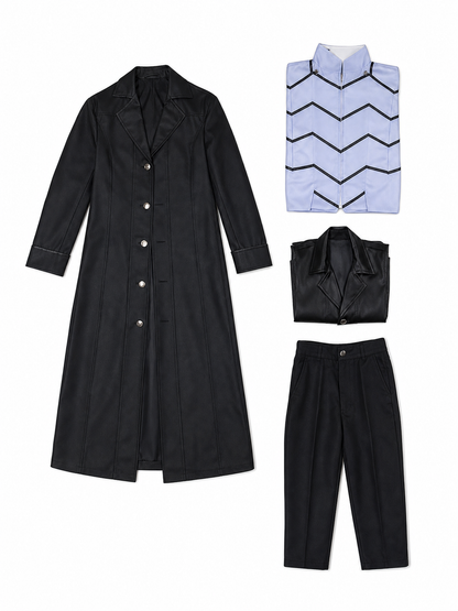 Joker Cosplay Costume: Coat, Top, and Pants