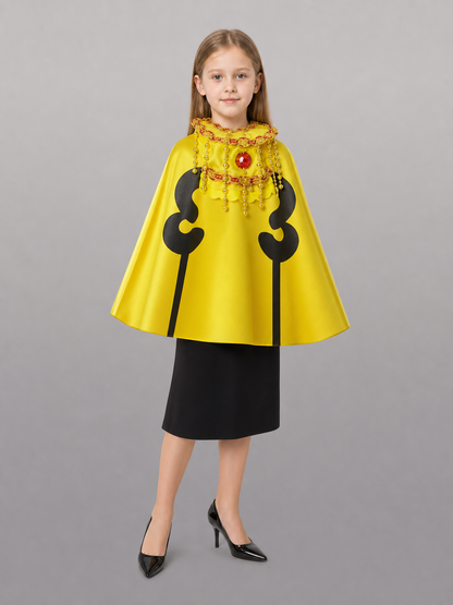 Yellow Costume Cape with Dragon Hat