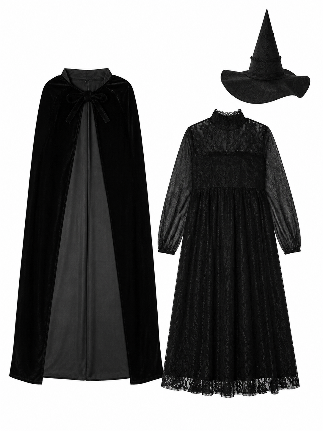Elphaba Cosplay Costume: Dress, Cape, and Hat