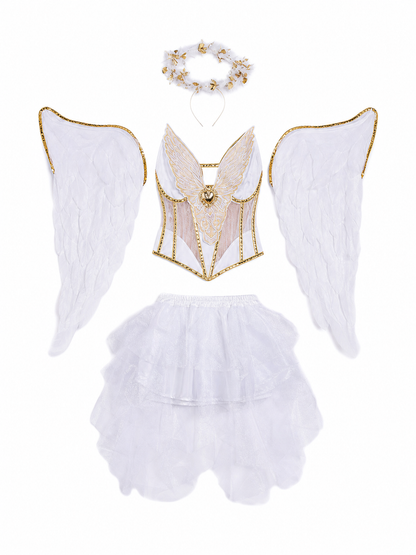 Angel Stage Costume with Wings and Halo