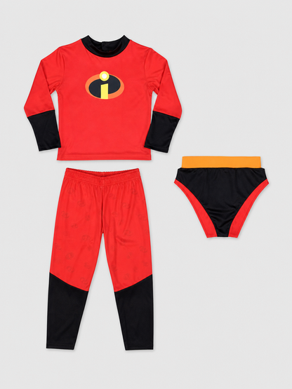 The Incredibles Jumpsuit with Mask, Red and Orange