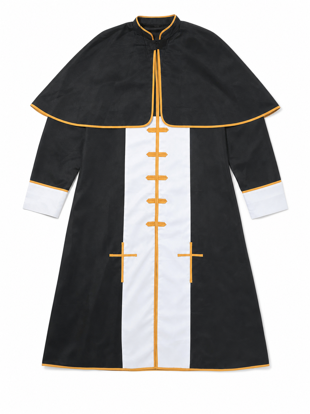 Ritual Robe with Cross, Black and White, Cosplay