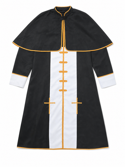 Ritual Robe with Cross, Black and White, Cosplay