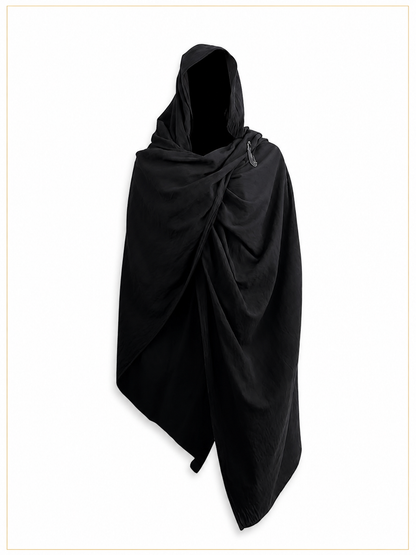 Black Hooded Carnival Cape, Loose Fit included items