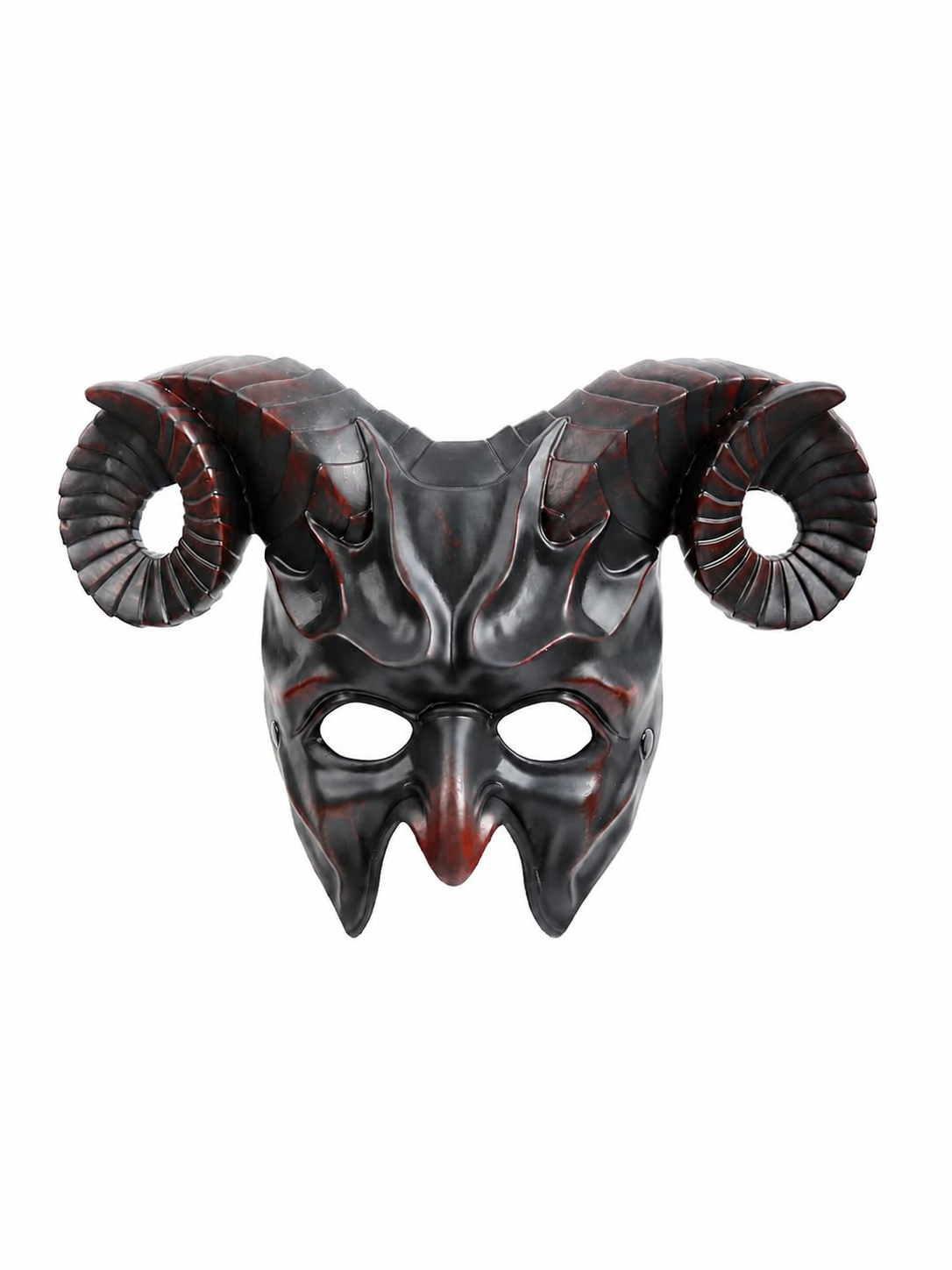 Black ram horn carnival mask product view 34