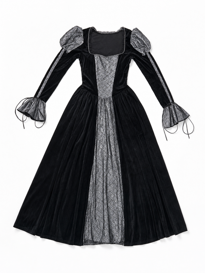Gothic Long Dress for Halloween and Cosplay
