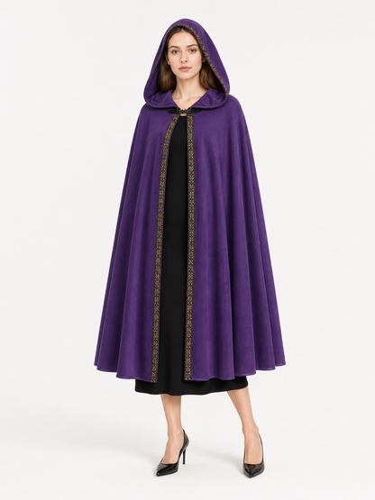Purple Hooded Velvet Costume Cape product view 59