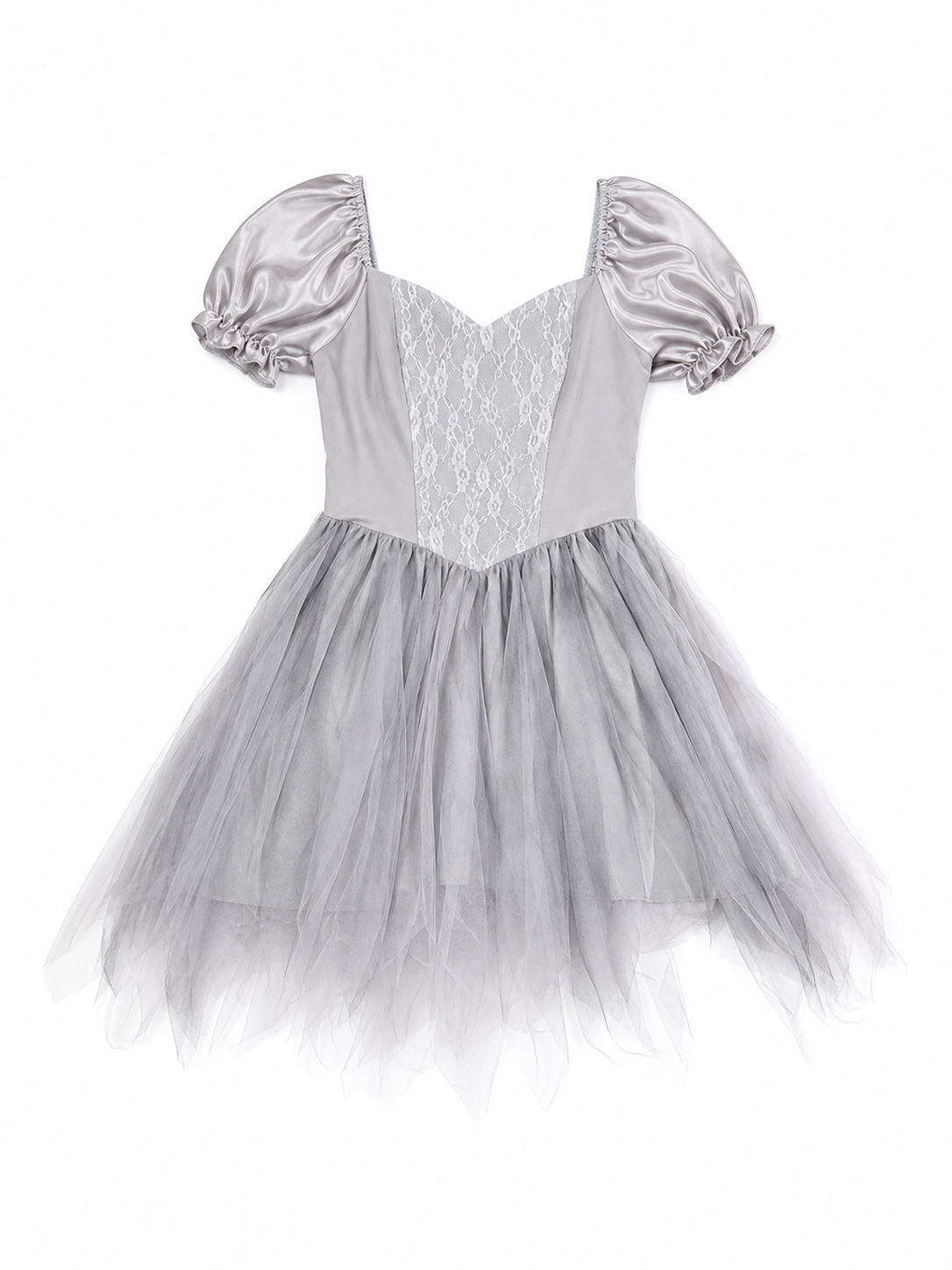 Ghost Bride Costume: Short Dress and Veil
