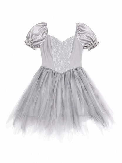 Ghost Bride Costume: Short Dress and Veil