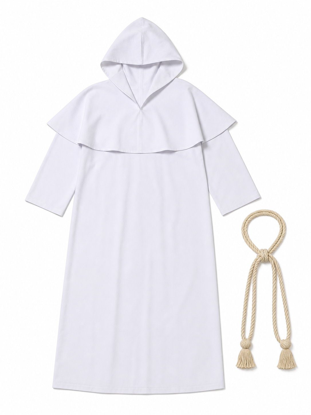 White Hooded Clergyman Costume