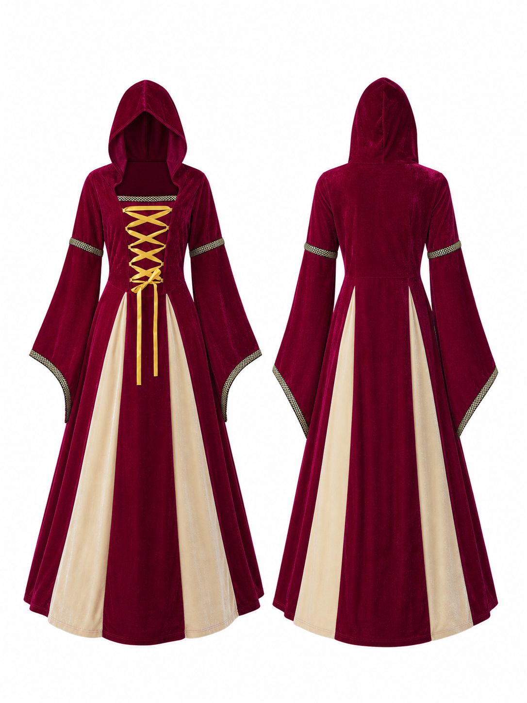 Vintage Court Dress with Hood and Lacing