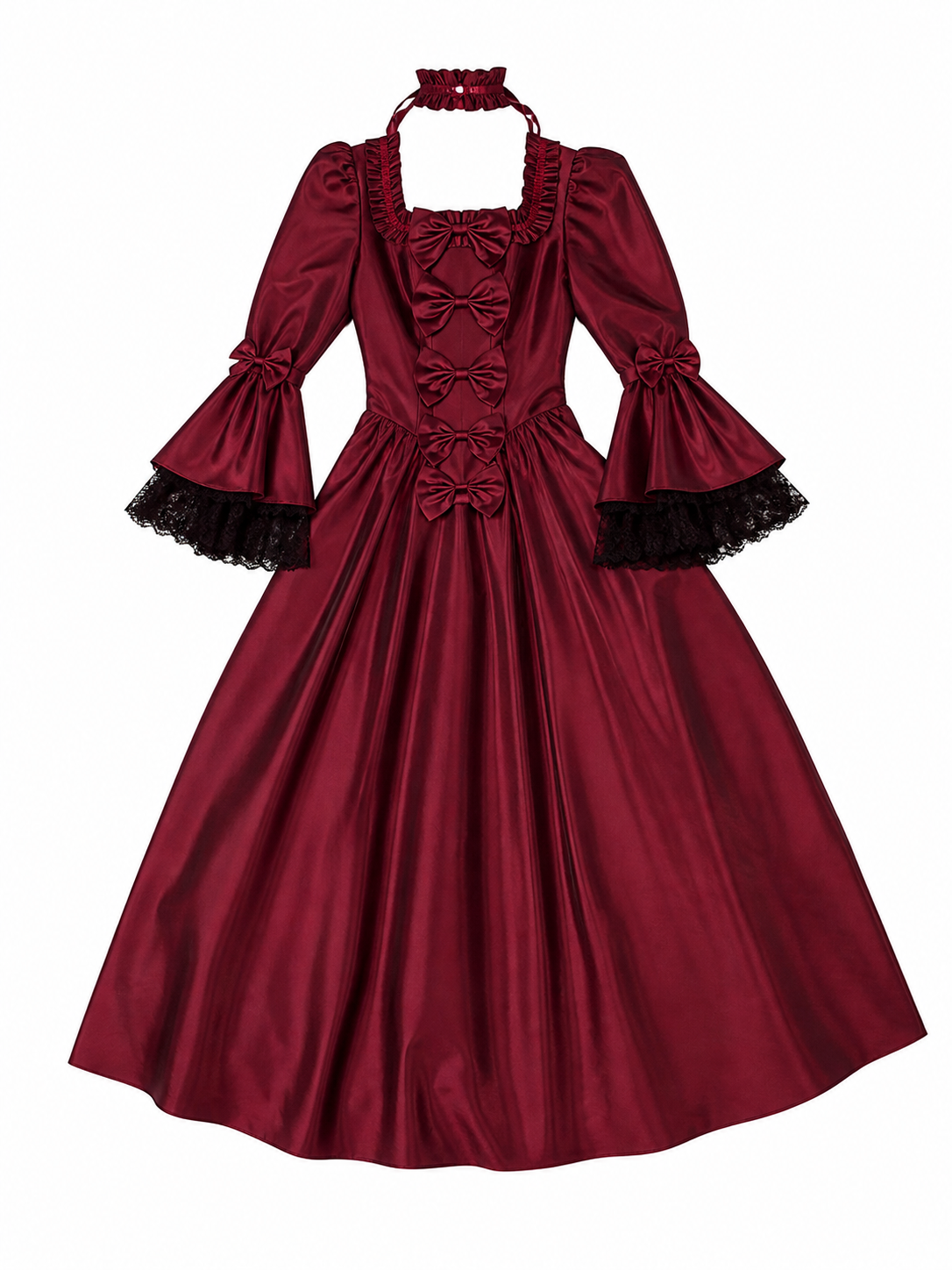 Long Gothic Victorian-Style Dress included items