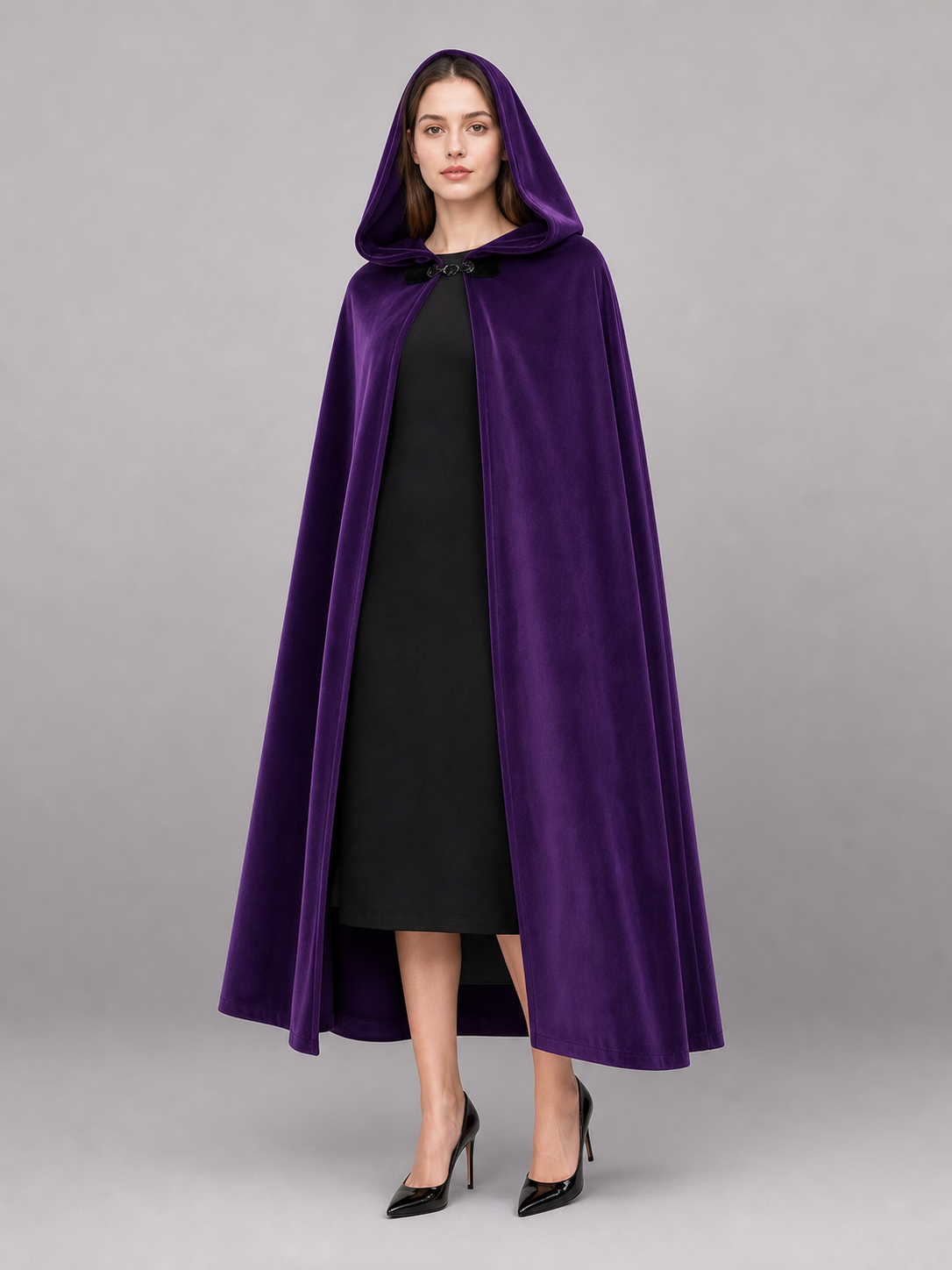 Purple Costume Cloak with Hood