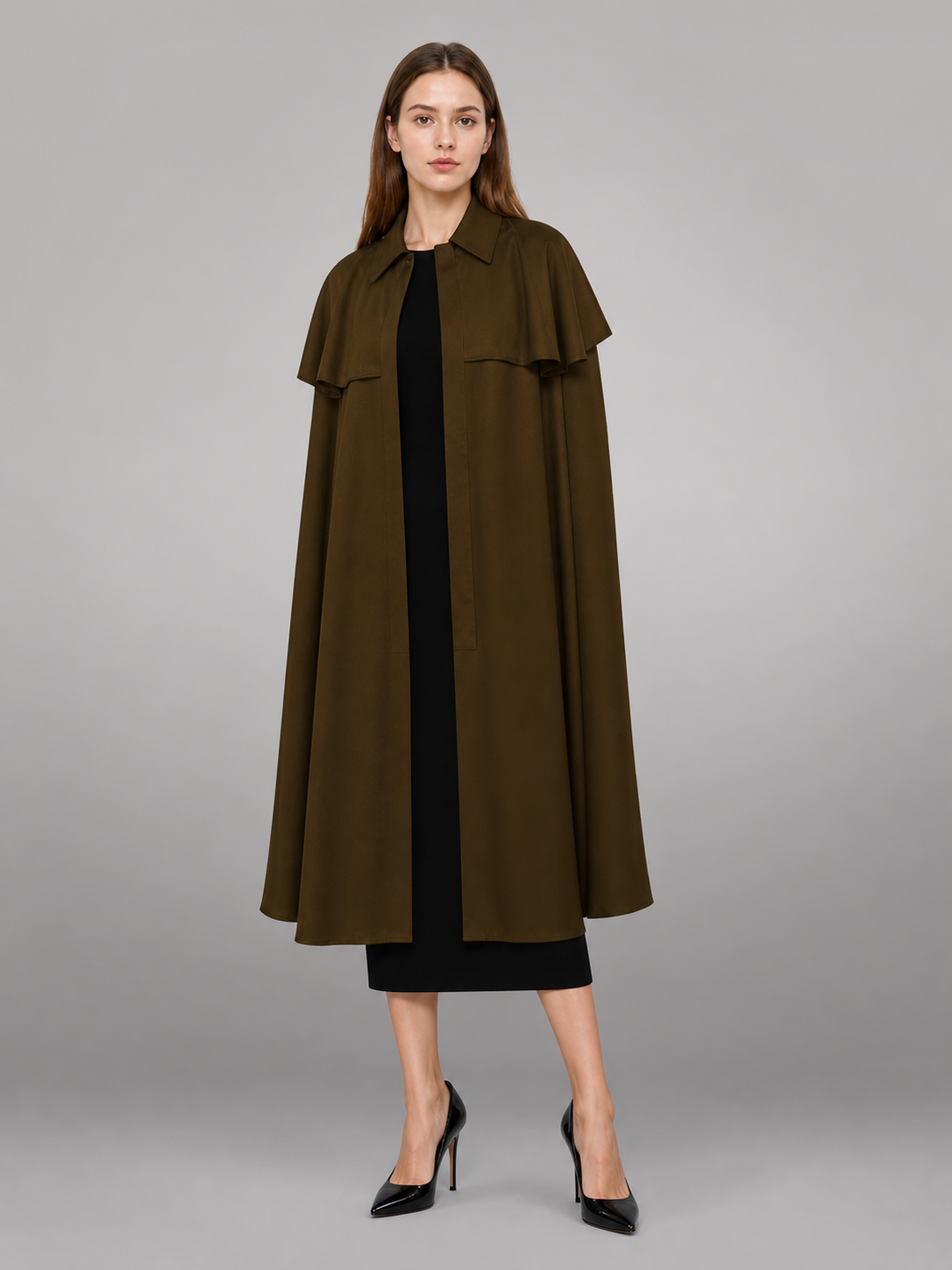 Brown Hooded Carnival Cloak