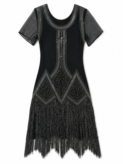 Vintage Fringe and Sequin Party Dress