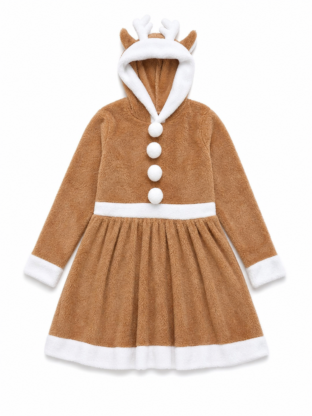 Deer Costume Dress with Hood, Khaki