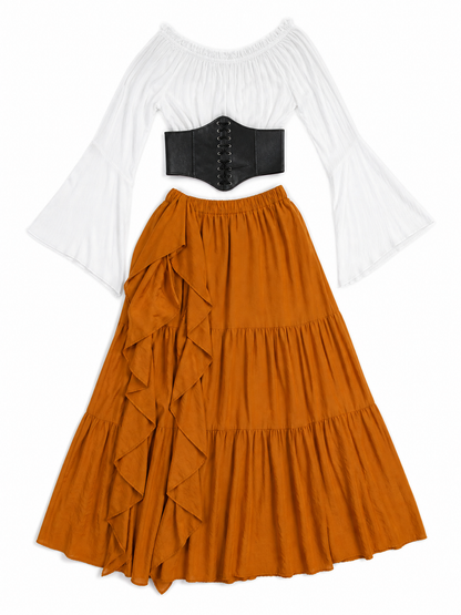 Renaissance-style corset dress for carnival included items