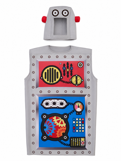 Robot Costume with Helmet for Halloween and Parties