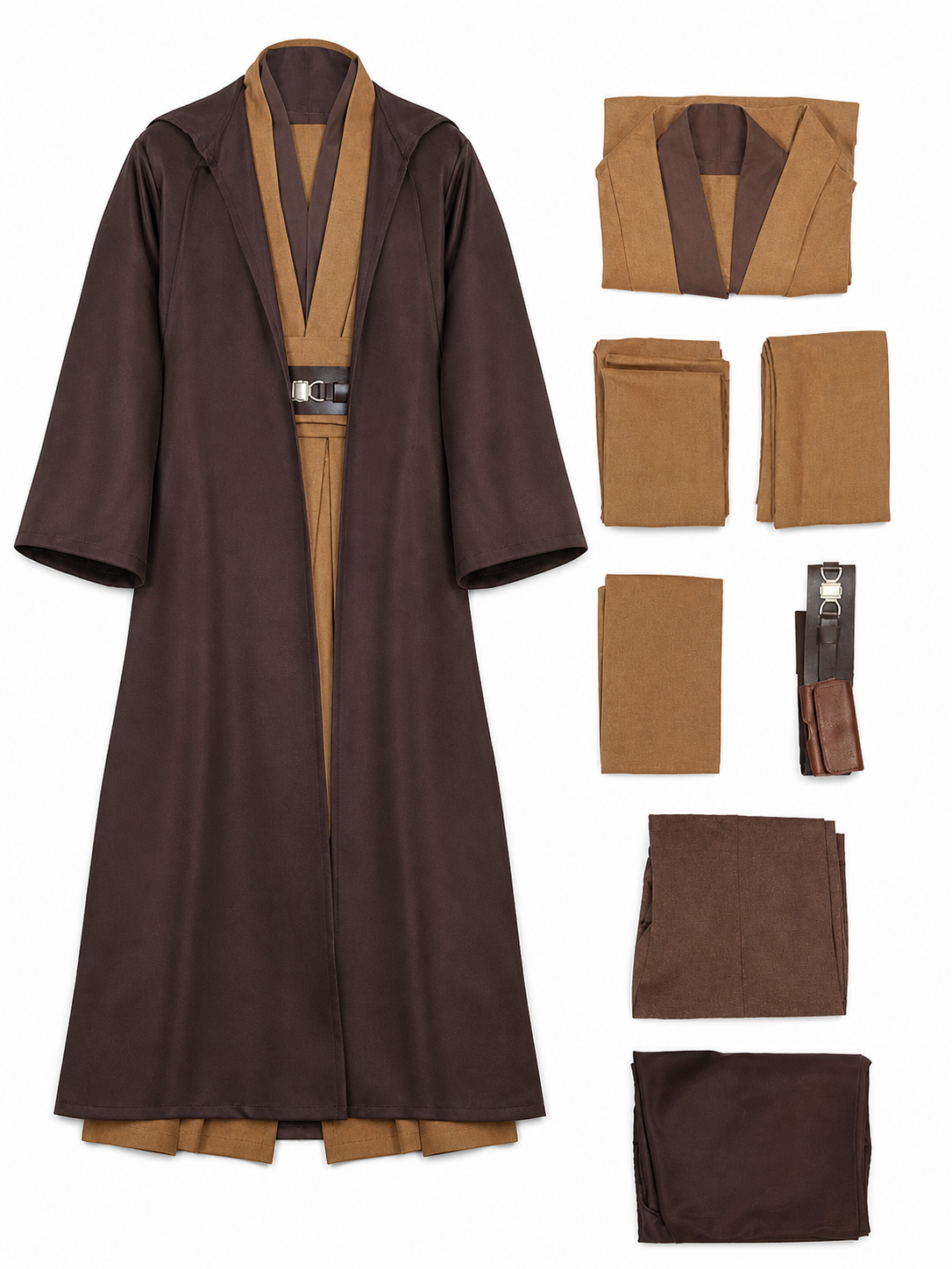 Obi-Wan Kenobi Cosplay Costume, Seven Pieces