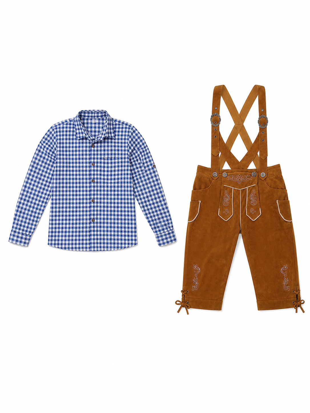 Costume Set with Suspenders, Shirt, and Pants