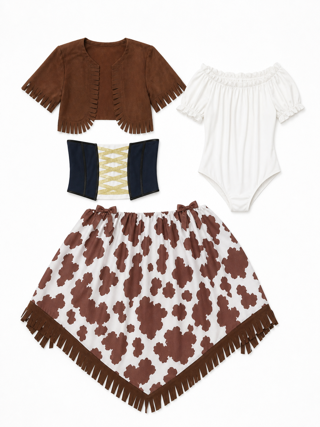 Western-Style Fringe Stage Costume included items