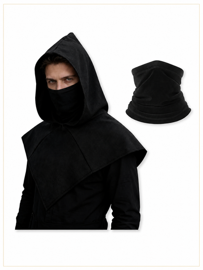 Black Carnival Cloak with Hood and Mask included items 4