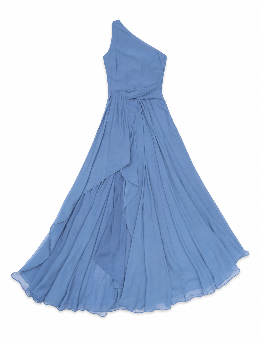 Asymmetrical Floor-Length Evening Dress with Slit