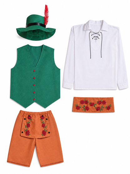 Bavarian-Style Carnival Costume with Hat