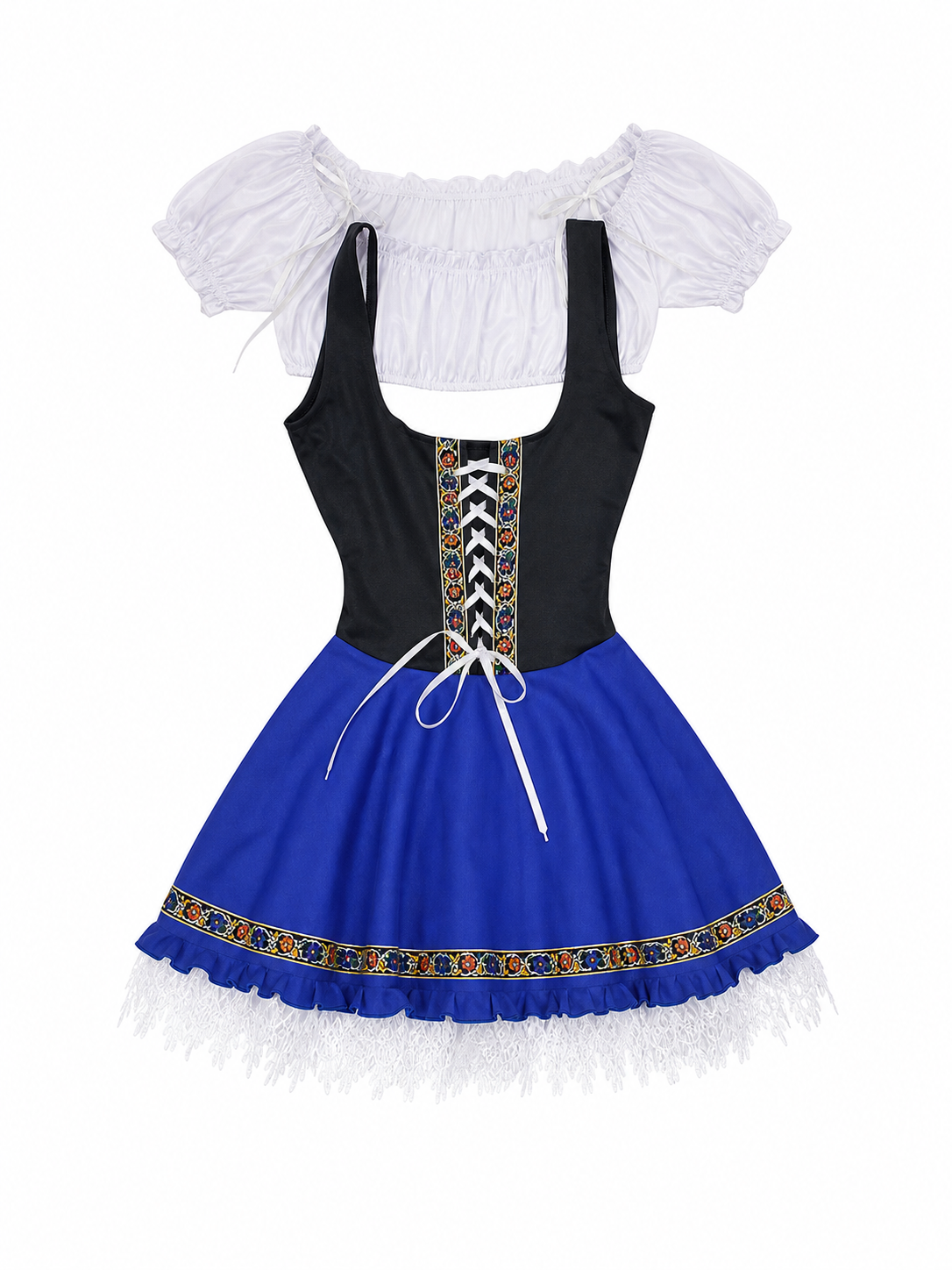Historical Ethnic Costume with Corset and Skirt
