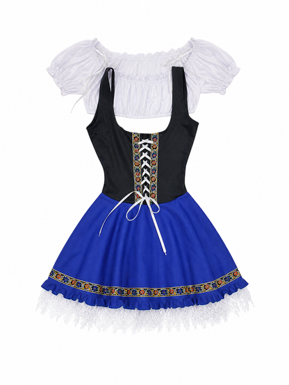 Historical Ethnic Costume with Corset and Skirt
