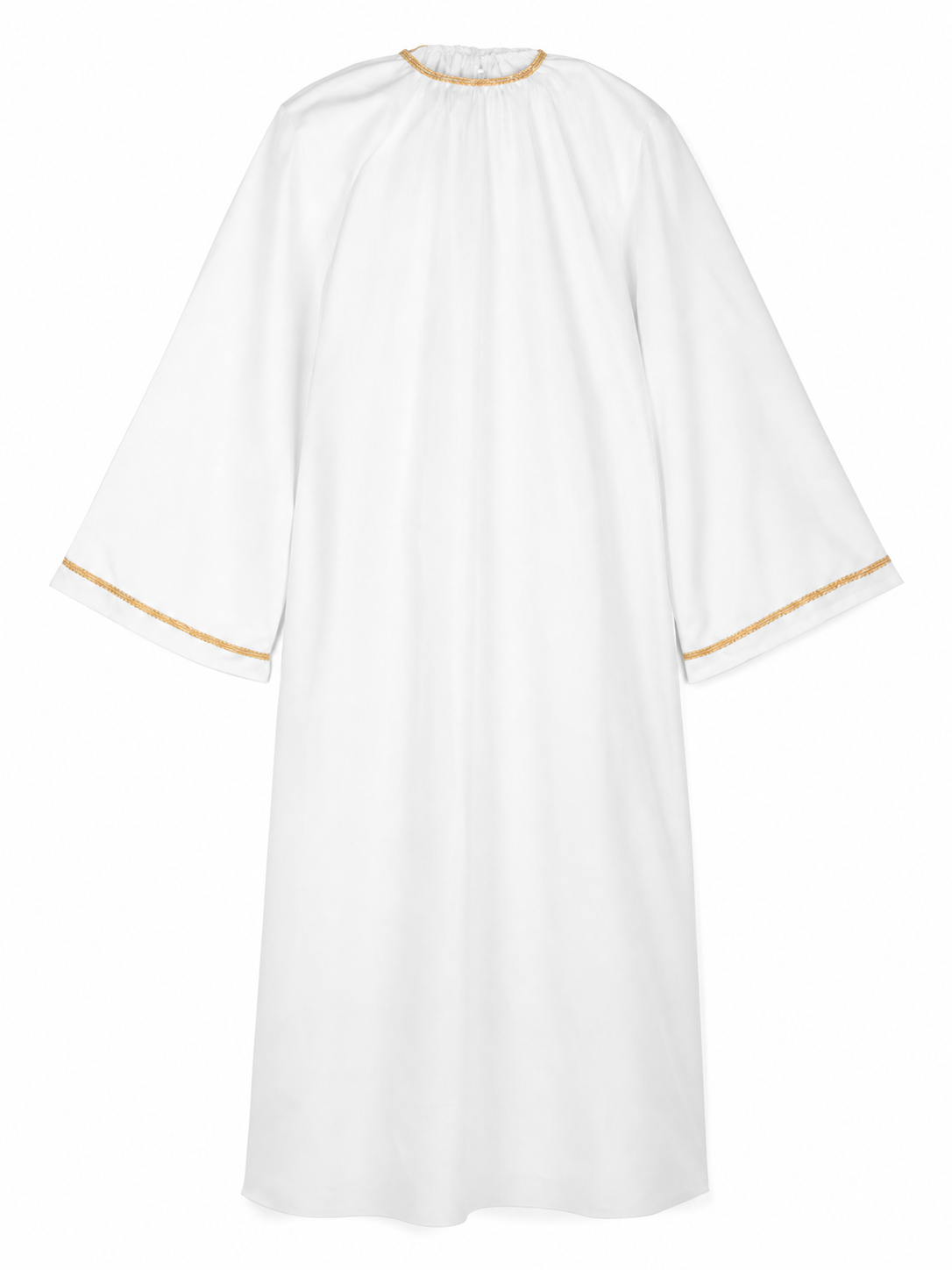 White Cosplay Cloak with Gold Trim