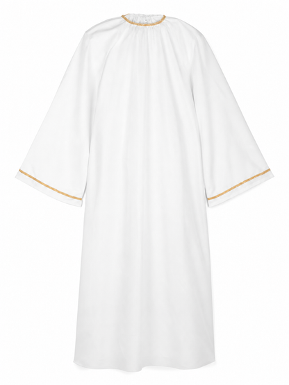 White Cosplay Cloak with Gold Trim