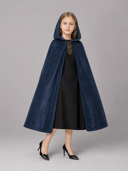 Blue Hooded Costume Cloak for Cosplay