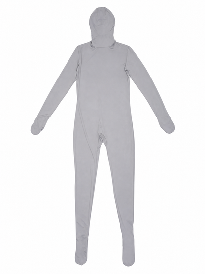 Gray One-Piece Invisibility Suit for Cosplay
